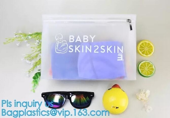 Bolsos para las plumas de los lápices, bolsos de empaquetado cosméticos del resbalador de Zip lockkk del PVC con la cremallera de la diapositiva, zipl modificado para requisitos particulares amistoso del resbalador del eco