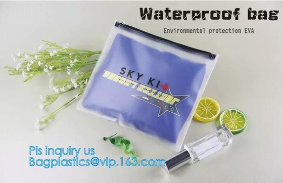 El viaje claro respetuoso del medio ambiente EVA Cosmetic Bag con el cierre de la cremallera del resbalador, la impresión mate del resbalador modificó el bolso helado del pvc para requisitos particulares