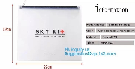 El viaje claro respetuoso del medio ambiente EVA Cosmetic Bag con el cierre de la cremallera del resbalador, la impresión mate del resbalador modificó el bolso helado del pvc para requisitos particulares