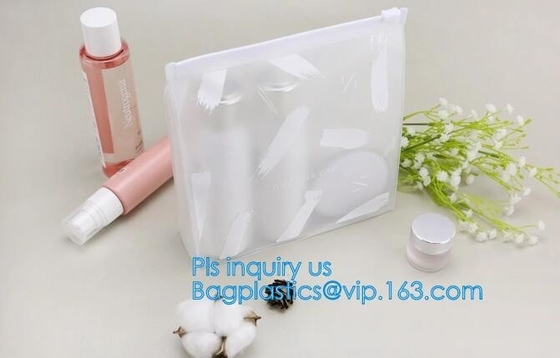 bolsos del cuidado de piel, BOLSO TÉRMICO en caliente PVC CLARO, bolso del pvc Zip lockkk para el fichero y documento, cremallera de Mylar de la hoja de la bolsa de plástico de ropa del Pvc