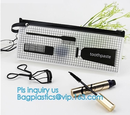 la bolsa de plástico helada mate del bolso de la cremallera del resbalador del PVC con el bolso del resbalador de la cerradura de la cremallera de la cremallera/pvc/vagos polivinílicos del pvc de la cremallera que se puede volver a sellar del resbalador