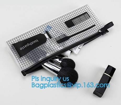 la bolsa de plástico helada mate del bolso de la cremallera del resbalador del PVC con el bolso del resbalador de la cerradura de la cremallera de la cremallera/pvc/vagos polivinílicos del pvc de la cremallera que se puede volver a sellar del resbalador