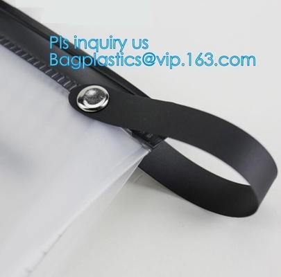la bolsa de plástico helada mate del bolso de la cremallera del resbalador del PVC con el bolso del resbalador de la cerradura de la cremallera de la cremallera/pvc/vagos polivinílicos del pvc de la cremallera que se puede volver a sellar del resbalador