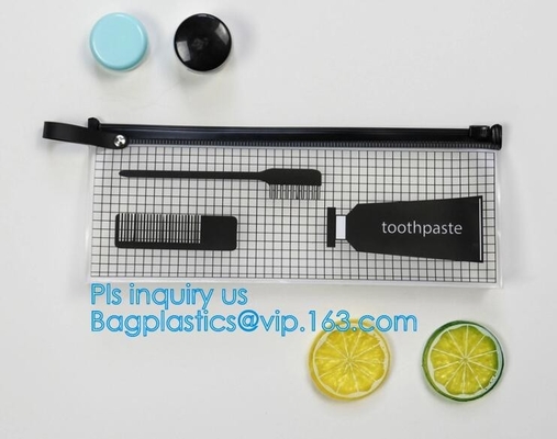 la bolsa de plástico helada mate del bolso de la cremallera del resbalador del PVC con el bolso del resbalador de la cerradura de la cremallera de la cremallera/pvc/vagos polivinílicos del pvc de la cremallera que se puede volver a sellar del resbalador