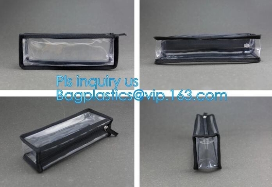 bolso de la cremallera del resbalador de la bolsa del fichero, bolso de la cremallera del resbalador para la joyería, caja de lápiz, bolso que embala ha del Pvc de la manta suave clara de la cremallera