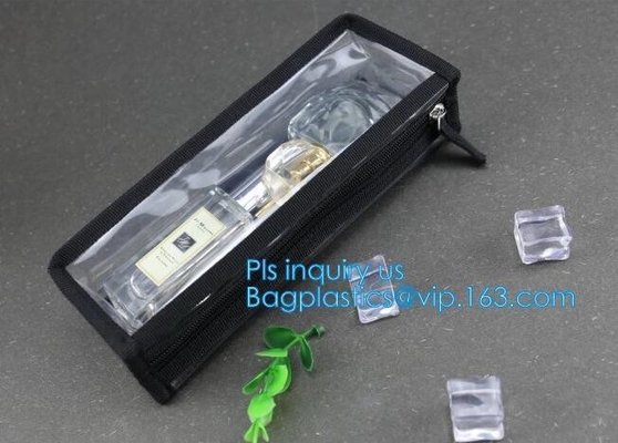 bolso de la cremallera del resbalador de la bolsa del fichero, bolso de la cremallera del resbalador para la joyería, caja de lápiz, bolso que embala ha del Pvc de la manta suave clara de la cremallera