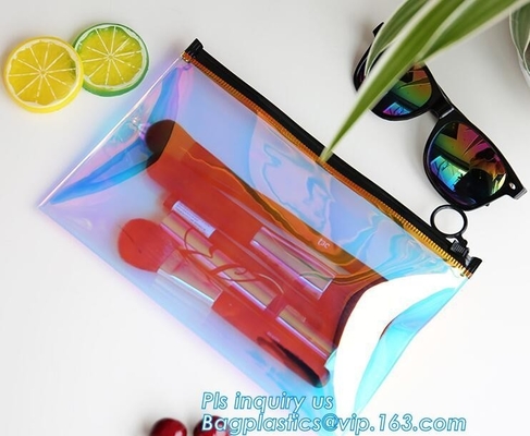 Bolso claro del Pvc de un resbalador plástico más barato de la cremallera de la PU del bolso del niño, la bolsa de plástico del bolso de la cremallera del resbalador para la tarjeta, bolso de empaquetado de la cremallera