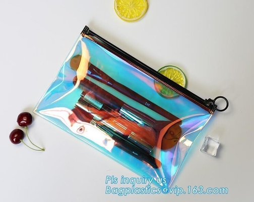 Bolso claro del Pvc de un resbalador plástico más barato de la cremallera de la PU del bolso del niño, la bolsa de plástico del bolso de la cremallera del resbalador para la tarjeta, bolso de empaquetado de la cremallera