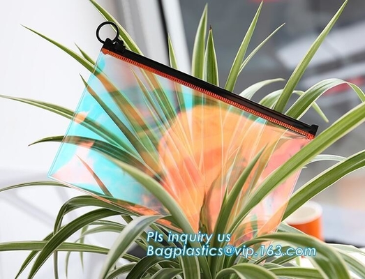 Bolso claro del Pvc de un resbalador plástico más barato de la cremallera de la PU del bolso del niño, la bolsa de plástico del bolso de la cremallera del resbalador para la tarjeta, bolso de empaquetado de la cremallera