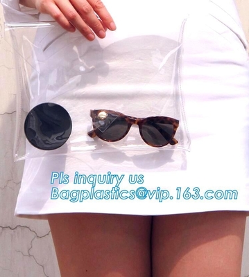 bolso de empaquetado promocional del pvc del resbalador, bolso para los cosméticos, bolso plástico transpraent del almacenamiento del resbalador de la oficina, zi de la cremallera del resbalador