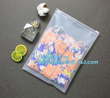 El tipo plano bolso plástico de Zip lockkk del resbalador del PVC del claro, traje de baño del bolso de la bolsa que empaquetaba los bolsos de Eva, bolsos de la cremallera del resbalador para la toalla, resbaló