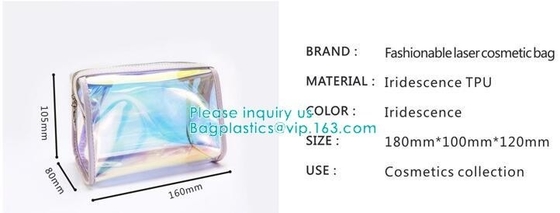 bolso cosmético con la cremallera, bolso claro de la cremallera del embalaje del PVC del bolso del barril, bolso cosmético del PVC del barril, bolso del barril del pvc del vinilo del barril