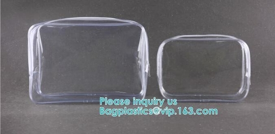 Bolsa de la manija del tubo del PVC, bolso que embala cilíndrico del PVC del tubo plástico, bolso con la manija para el paquete del champú, bolso del tubo del PVC