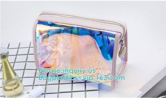 Bolsa de la manija del tubo del PVC, bolso que embala cilíndrico del PVC del tubo plástico, bolso con la manija para el paquete del champú, bolso del tubo del PVC