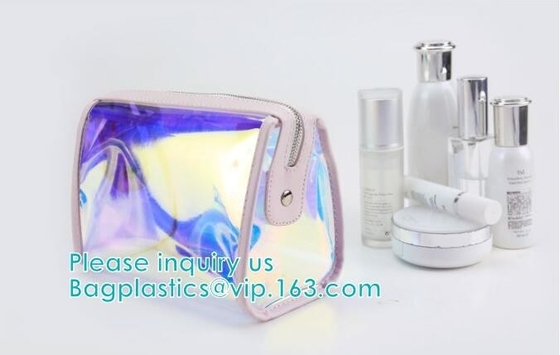 Bolsa de la manija del tubo del PVC, bolso que embala cilíndrico del PVC del tubo plástico, bolso con la manija para el paquete del champú, bolso del tubo del PVC