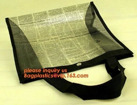 bolso que embala plástico del pvc del bolso transparente de la playa con la bolsa del pvc de la cerradura de la cremallera, bolsos del bikini, bolsa del bikini, empaquetado del traje de baño
