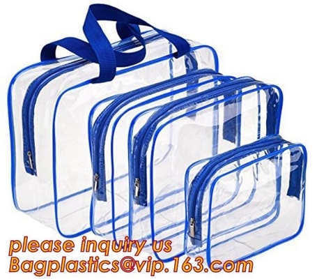 bolso colgante impermeable para el viaje, bolso cosmético transparente del artículo de tocador del maquillaje del viaje del artículo de tocador Bag/PVC de /Clear del bolso del PVC del vinilo
