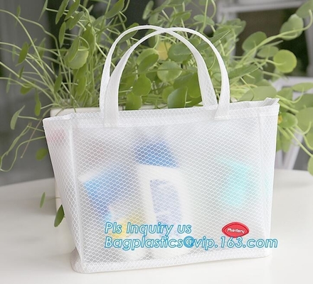 bolso cosmético de la malla del PVC, bolsos de la manta de la cremallera del pvc del vinilo/pequeños bolsos de la cremallera de la malla/bolso de la cremallera, Mesh Makeup Brush Organizer Trav