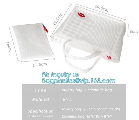 bolso cosmético de la malla del PVC, bolsos de la manta de la cremallera del pvc del vinilo/pequeños bolsos de la cremallera de la malla/bolso de la cremallera, Mesh Makeup Brush Organizer Trav