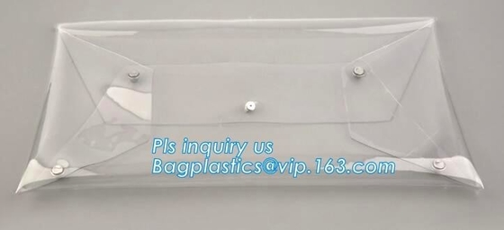 Bolso de embrague cosmético del PVC de la prenda impermeable del bolso transparente práctico respetuoso del medio ambiente de la cremallera para la promoción del regalo, monedero, cartera