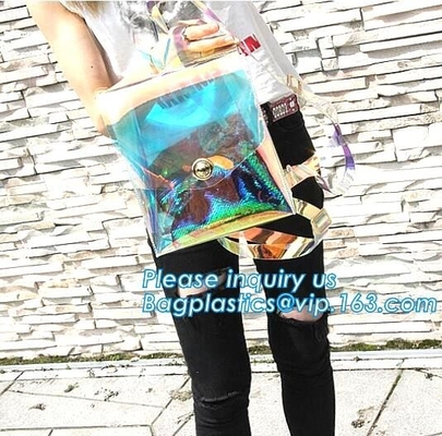 Mochila transparente de New Bag School de los niños del plástico transparente del estudiante de neón adulto de la mochila, mochila de neón de la moda, MOCHILA, PAC