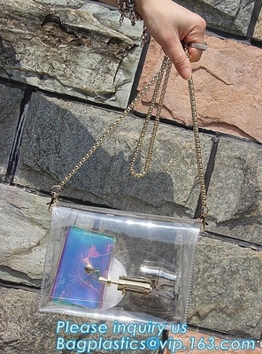 las mini muchachas claras del pvc llevan a hombros el bolso largo de la tira, bolso dulce Jelly Transparent clara, bolso Tote Chic Be de la mujer del PVC