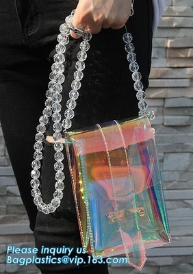 bolsa de mensajero del hombro de las carteras de las mujeres la pequeña con la tira de cadena del metal, monedero multicolor de la cartera de la cremallera, c móvil impermeable