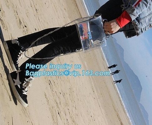 Bolso transparente claro del hobo de la honda del PVC de la muchacha linda del bolso de la cadena, mujeres bolso, bolso del bolso de la playa del PVC/mujeres h del PVC de la moda