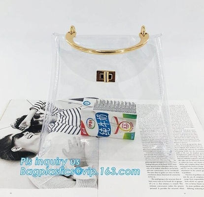 Bolso modificado para requisitos particulares del PVC, hombro Tote Bag del PVC del bolso de la playa de las mujeres del modelo de la manija, envío y dirección del totalizador de la taleguilla de los bolsos del hombro del PVC