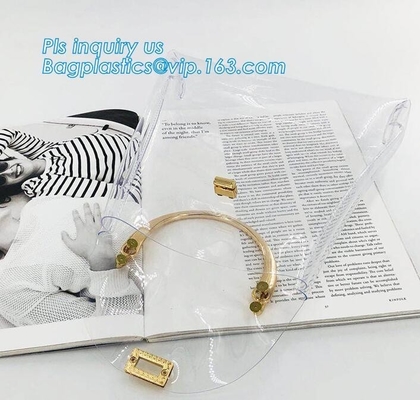 Bolso modificado para requisitos particulares del PVC, hombro Tote Bag del PVC del bolso de la playa de las mujeres del modelo de la manija, envío y dirección del totalizador de la taleguilla de los bolsos del hombro del PVC