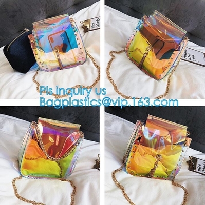 Bolso transparente de los bolsos del claro del pvc de las mujeres de los bolsos de la más nueva moda de alta calidad, fabricación clara del Pvc pequeño T de encargo