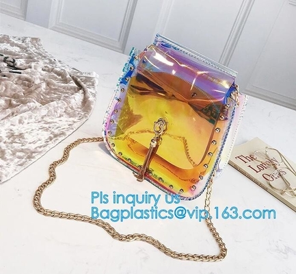 Bolso transparente de los bolsos del claro del pvc de las mujeres de los bolsos de la más nueva moda de alta calidad, fabricación clara del Pvc pequeño T de encargo