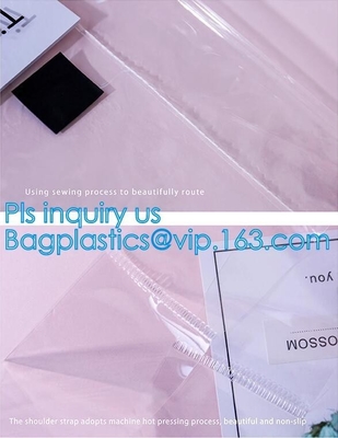 los bolsos transparentes elegantes del PVC de los bolsos de lujo, los bolsos de encargo hicieron en China, bolso que hacía compras de las señoras del PVC del bolso que hacía compras
