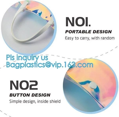 Estilo del bolso claro del PVC del bolso de la playa del verano el nuevo, forma a jalea transparente el fabricante iridiscente los purs claros del hombro