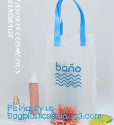 Playa Lash Package Tote Shoulder Bag con el bolsillo interior, PVC grande modificado para requisitos particulares Tote Bag Beach Bag, agua Resistan del claro