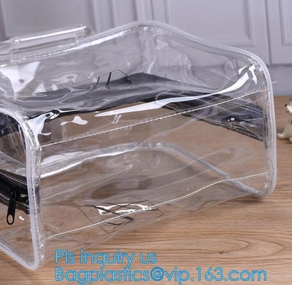 bolso de lujo de la moda de la bolsa de asas de hombro de la playa de la impresión del vinilo un interior del bolso del almacenamiento, bolso claro Tran del PVC de la playa del verano