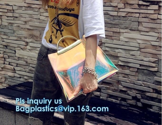 el bolso transparente de calidad superior del claro del pvc, bolsos 2pcs de encargo del PVC en 1 fijó los bolsos promocionales, totalizador de la CREMALLERA con colo