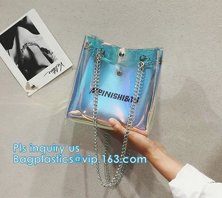 Las señoras únicas de alta calidad de la PU del PVC empaquetan el bolso, bolsos claros del monedero del 100% de la playa clara del PVC, el bolso de las mujeres/bolso/el viajar