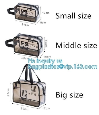 bolso cosmético claro del bolso cosmético del pvc con el bolso de la cremallera del pvc, organizador Makeup Costmetic Bag, maquillaje Cosmeti de la moneda de la caja de lápiz