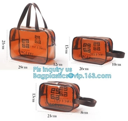 bolso cosmético claro del bolso cosmético del pvc con el bolso de la cremallera del pvc, organizador Makeup Costmetic Bag, maquillaje Cosmeti de la moneda de la caja de lápiz