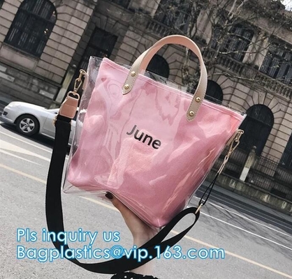 el bolso olográfico transparente del bolso del pvc, el bolso y las señoras del hombro lanzan el bolso con una honda, gelatinan el bolso de la señora del pvc de la moda