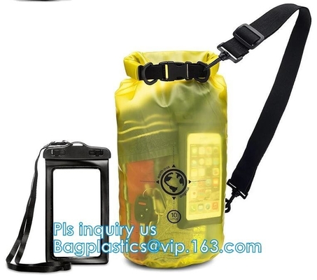 bolso seco impermeable con el bolso seco hidrófugo de la mochila al aire libre de las correas de hombro, lazo plástico de Sportpack del juego detrás