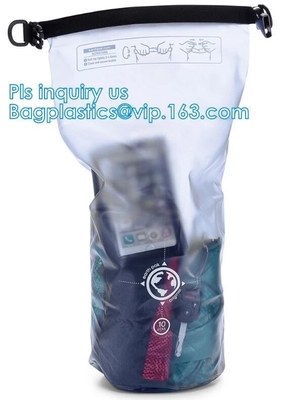 bolso seco impermeable con el bolso seco hidrófugo de la mochila al aire libre de las correas de hombro, lazo plástico de Sportpack del juego detrás