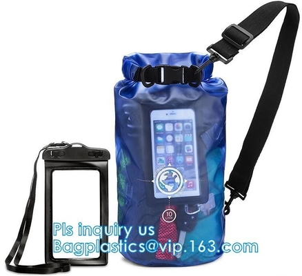 bolso seco impermeable con el bolso seco hidrófugo de la mochila al aire libre de las correas de hombro, lazo plástico de Sportpack del juego detrás