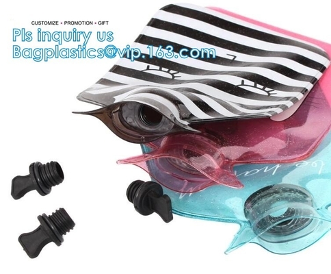 Bolso caliente al aire libre de la botella de agua del Pvc del invierno, fomento del bolso de agua caliente del pvc, bolso de hielo de la botella de agua con las cubiertas hechas punto, agua