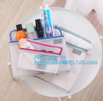 El bolso cosmético de nylon de Mesh Makeup/la pequeña malla de nylon compone el bolso cosmético, viaje Mesh Cosmetic Makeup Organizer Bag, malla