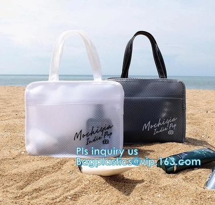 bolso cosmético de la cremallera de la malla para los regalos y los cosméticos promocionales, Mesh Makeup Cosmetic Bag Clear de nylon Mesh Make encima del cosmético