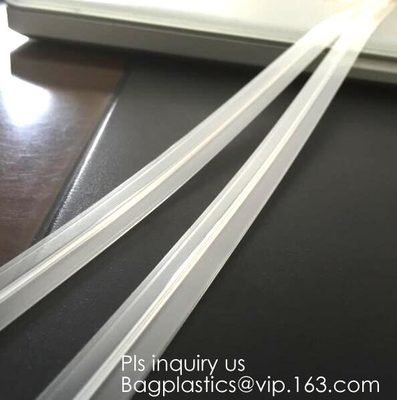 Cremallera con cadena larga usada para las bolsas de plástico de la cerradura de la cremallera, flang de encargo del reborde del color del doble del PE del pvc del PE y de los PP de la lavadora de la cremallera