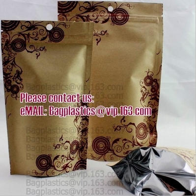 Bolsas de papel de Kraft, galleta que empaqueta, paquete del té, paquete del café, aceite que empaqueta, paquete del jugo