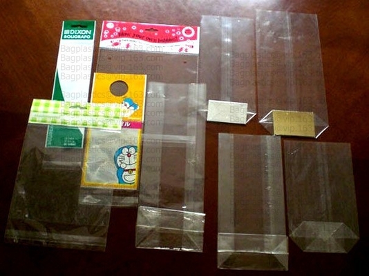bolso claro de impresión de encargo biodegradable de los pp del opp de los pp del bopp del PE del cuadrado de Bopp de la parte inferior clara inferior auta-adhesivo del cuadrado para la comida